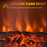 HOMCOM LED Flame Electric Fire with 1000W/2000W Heat and Coal Effect – Embedded Fireplace, Silver