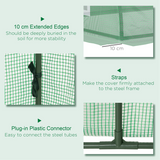 Outsunny 3m Portable Mini Greenhouse Tunnel with 140gsm PE Cover & 5 Mesh Windows – Crop Protection
