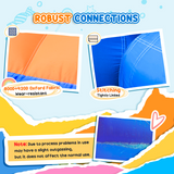 Outsunny Bouncy Castle with Slide, Water Pool, Trampoline & 5 Sprayers – Kids Garden Inflatable with Blower