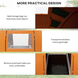 Outsunny 4–6 Person Dome Camping Tent with Mesh Windows – Family Tent for Camping, Hiking & Fishing, Orange