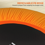 HOMCOM 40" Mini Trampoline with Adjustable Handle – Fitness Rebounder for Adults, Indoor & Outdoor, Orange