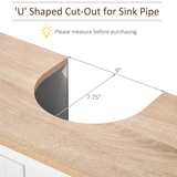 kleankin Pedestal Under-Sink Bathroom Cabinet with Double Doors – Space-Saving Storage for Small Bathrooms