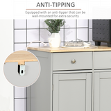 Kitchen Storage Cabinet with 3 Drawers & Adjustable Shelves – Flat Worktop Kitchen Furniture