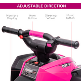 HOMCOM 12V Kids Electric Ride-On Quad Bike ATV with Dual Motors, Ages 3-5 – Outdoor Toy, Pink
