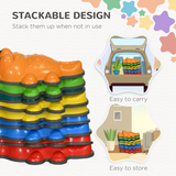 ZONEKIZ 9-Piece Kids Stepping Stones with Anti-Slip Edge – Crocodile Balance Set for Indoor & Outdoor Play