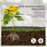 Outsunny 3 Tier Wooden Garden Planters with Trellis for Vine Climbing Plants