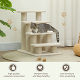 Pawhut Pet Ramp Stairs with 4 Steps and Faux Fur Cover – Cat and Dog Climbing Steps, Brown