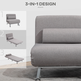 HOMCOM chair bed steel frame detail