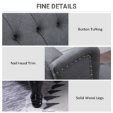 HOMCOM Fabric Recliner Armchair with Retractable Footrest – Comfortable Relaxation, Light Grey