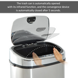 HOMCOM 68L Stainless Steel Automatic Sensor Bin – Touch-Free Hygienic Kitchen Bin, Silver