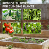 Outsunny A-Frame Trellis with Climbing Net – Plant Support for Vegetables, Flowers and Fruit, Green