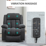 HOMCOM Heavy Duty Riser Recliner Lift Chair with Electric Recline & Handset Control – Dark Grey