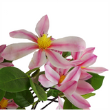 Leaf Pack of 6 Pink Magnolia Floral Sprays, 100cm – Artificial Wired Stems with 3D Flowers