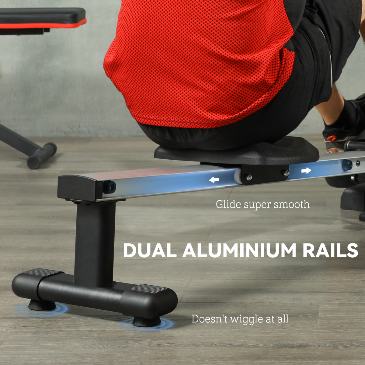 SPORTNOW Folding Magnetic Rowing Machine with 16 Resistance Levels, Dual Aluminium Rails & LCD Monitor – Home Rower