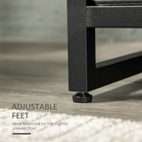 Industrial Clothes Rail with 2 Fabric Drawers & Top Shelf – Open Wardrobe Storage, Rustic Brown