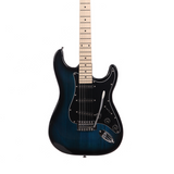 Glarry GST Electric Guitar Kit with Black Pickguard, Basswood Body & Maple Neck – Beginner Set, Dark Blue