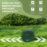 Outsunny Heavy-Duty Metal Lawn Roller, Fillable with Water or Sand – Garden Lawn Levelling Tool, Deep Green