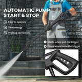 DURHAND 1800W Pressure Washer, 150 Bar, 510 L/h with Snow Foam Bottle & Hose Reel – Car & Patio Cleaner, Blue