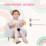 ZONEKIZ Cloud-Shaped Toddler Armchair – Kids Mini Chair for Playroom & Bedroom, Grey