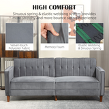HOMCOM sofa bed wooden leg detail