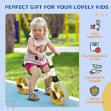 AIYAPLAY 8" Baby Balance Bike with Adjustable Seat & Puncture-Free EVA Wheels – Toddler Ride-On, Orange