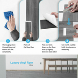 Self-Adhesive Wood Effect Vinyl Floor Planks, 36 Pieces, 5m² – Peel & Stick Flooring for Bathrooms