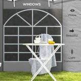 Outsunny 3x3m / 3x6m Pop Up Gazebo Side Panels, 2-Pack with Windows & Zipped Doors – Replacement Set, Grey