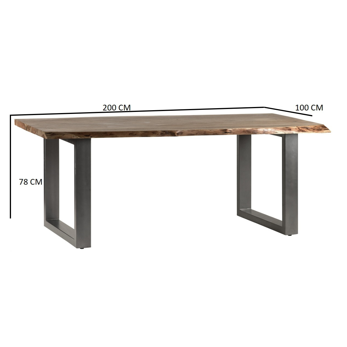 Baltic Live Edge Dining Table, 2m Solid Wood Family Table – Natural Organic Edges