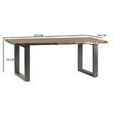 Baltic Live Edge Dining Table, 2m Solid Wood Family Table – Natural Organic Edges