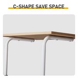 Adjustable Oak-Finish Computer Desk, 60cm P2 Particle Board – Compact Study Desk or Sofa Side Table