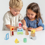 SOKA Sensory Block Set – Shaped & Coloured Blocks for Sight, Sound and Touch Play