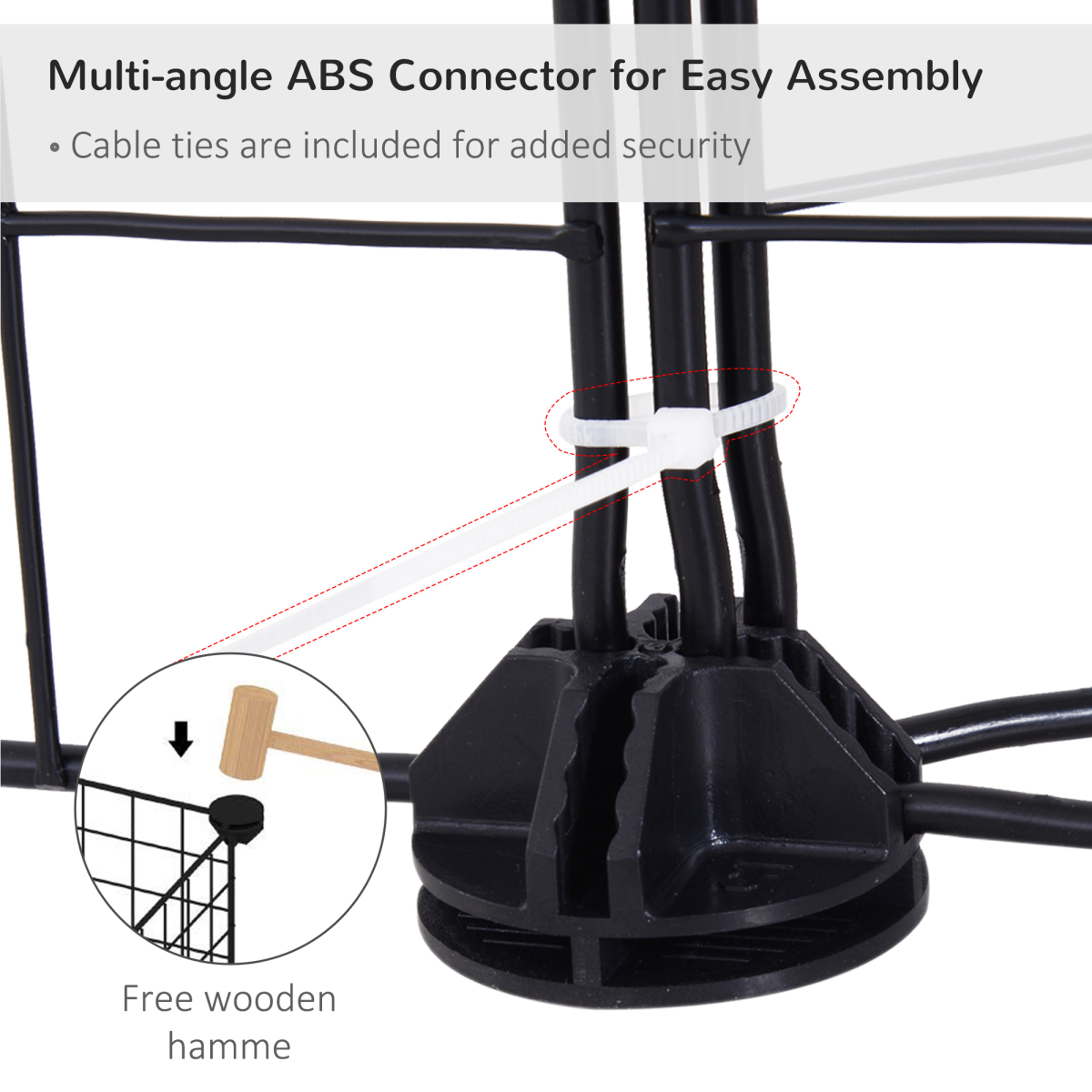 Pawhut 12-Panel Metal Wire Pet Playpen with Non-Slip Connectors – DIY Small Animal Fence, Black