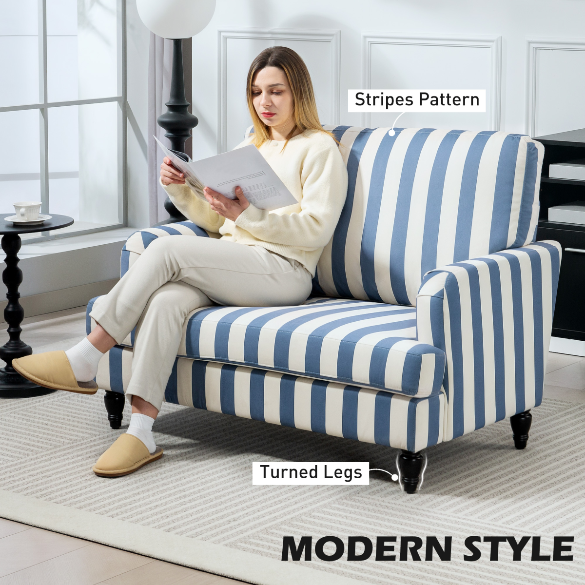 HOMCOM accent chair in a living room setting