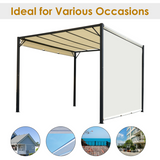Outsunny 3 x 3m Retractable Metal Pergola with Adjustable Canopy & Steel Frame – Garden Gazebo