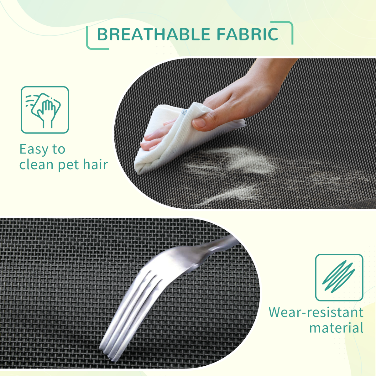 Pawhut Elevated Cooling Dog Bed with Breathable Mesh & Non-slip Pads – Raised Steel Frame for Large Dogs
