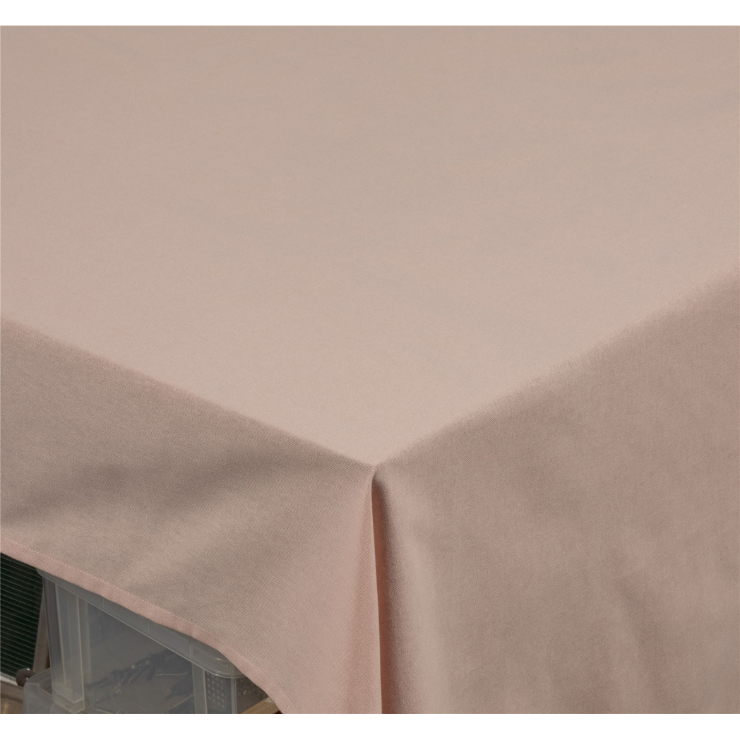 Esselle Home Avon 100% Cotton Tablecloth, 240 x 140cm – Dining Table Linen from the Revival Collection, Blush