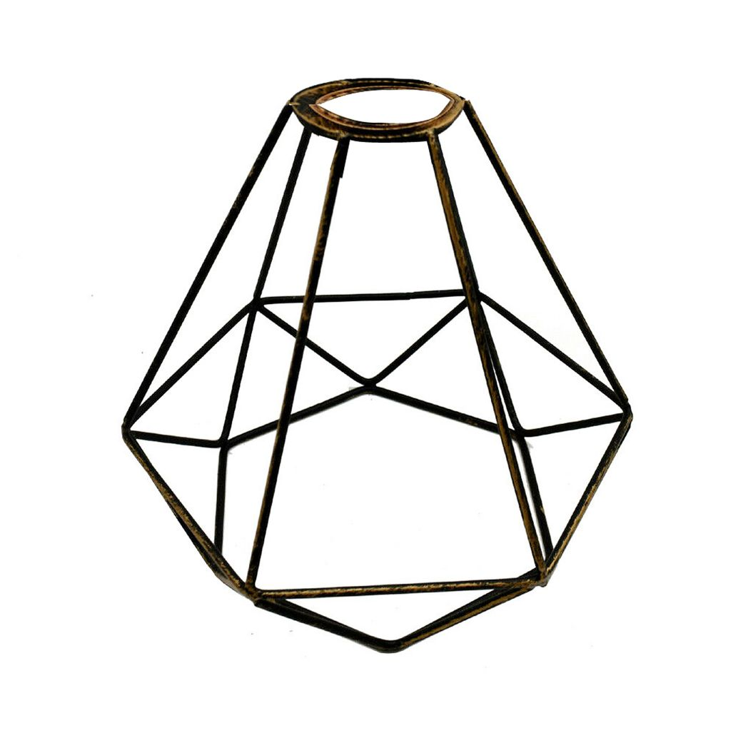 LEDSON Metal Easy Fit Vintage Brass Wire Cage Lamp Guard – E27 Pendant & Bare Bulb Lamps