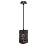 LEDSONE Handmade Wicker Rattan Pendant Light with E27 Holder & Adjustable 95cm Cord – Boho Lampshade