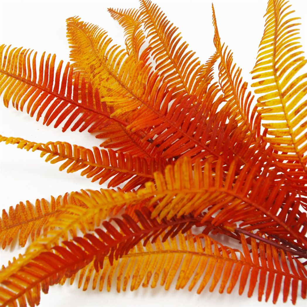 55cm Artificial Autumn Fern Bush Plant