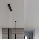 Sollux Lighting Wezyr Modern Pendant Lamp with Steel and Glass Shade, G9 – Hanging Ceiling Light, Black