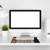 AQ Multifunctional Office Desk Mouse Mat with Calendar & Phone Holder – Eco-Friendly PVC+DS, Brown