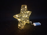 Avilo 24cm Star with 20 Warm White LED Lights – Festive Christmas Display Decoration