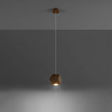 Sollux Lighting Woody Scandinavian Wooden Pendant Lamp, GU10 – Natural Wood Hanging Ceiling Light