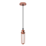 LEDSONE Rose Gold Wire Cage Pendant Light with 95cm Adjustable Cord – Industrial Vintage E27 Lamp