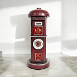AcaciaHome Red London Postbox Mantel Clock with Silent Sweep Movement – Quiet Tabletop Timepiece