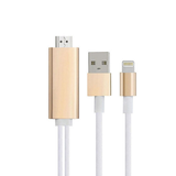 Aquarius Full HD HDMI Connector Cable for 8-Pin Phone & Pad – 1080p HDTV Adapter, Gold
