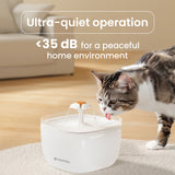 PawQuench Quiet Pet Water Fountain, 2L with 360° Waterfall Flow & 4-Stage Filtration – For Cats and Dogs