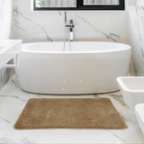 Vinsani Ultra Soft Microfibre Bath Mat 60x90 – Fluffy, Dense Pile Bathroom Mat, Beige