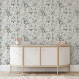 Arthouse Keeka Floral Wallpaper – Elegant Trailing Flowers for Feature Walls, Blue & Cream