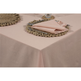 Esselle Home Avon 100% Cotton Tablecloth, 240 x 140cm – Dining Table Linen from the Revival Collection, Blush